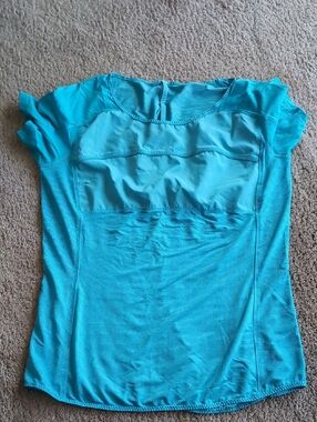 Women's Lululemon Short Sleeve Teal Running Shirt